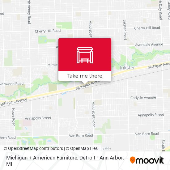 Michigan + American Furniture map