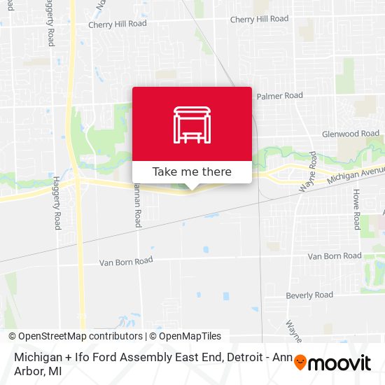 Mapa de Michigan + Ifo Ford Assembly East End
