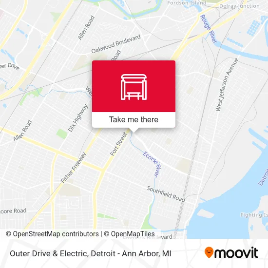 Outer Drive & Electric map