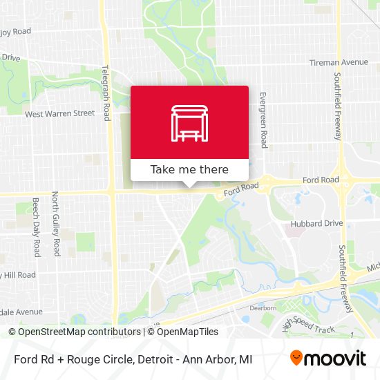 Mapa de Ford Rd + Rouge Circle