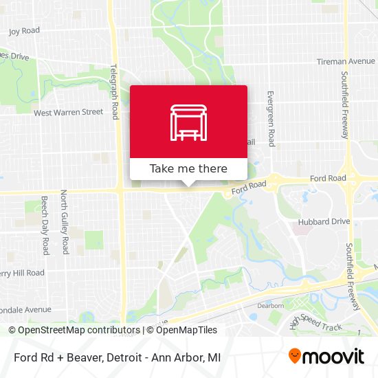 Ford Rd + Beaver map