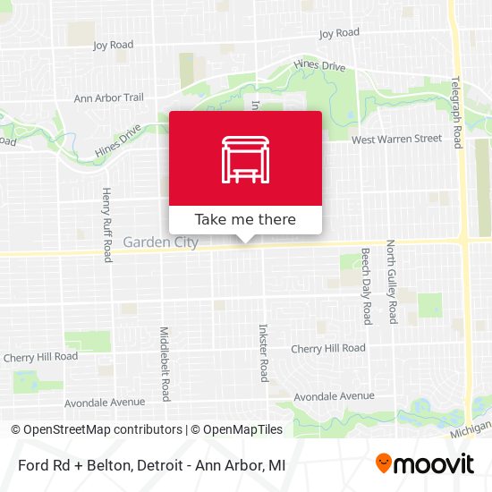 Ford Rd + Belton map