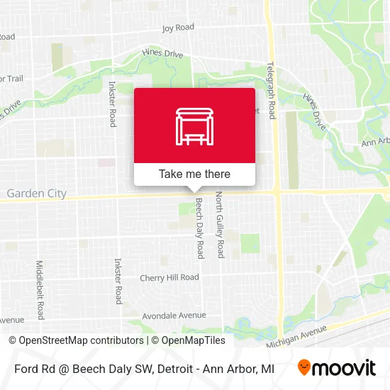 Ford Rd @ Beech Daly SW map