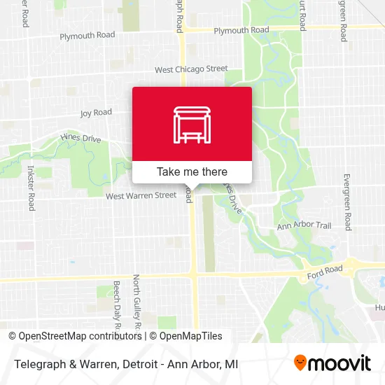 Telegraph & Warren map