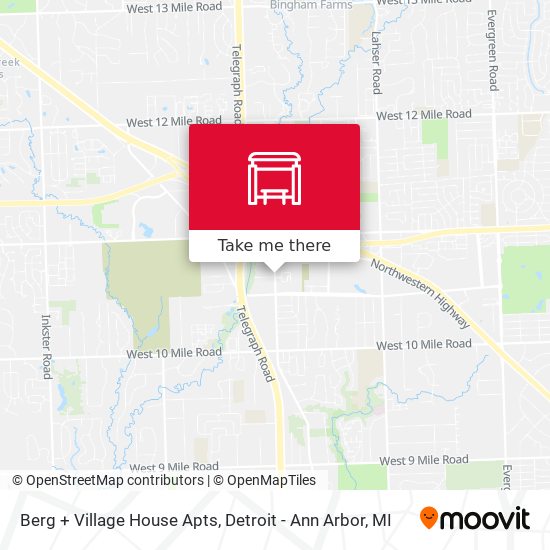 Berg + Village House Apts map