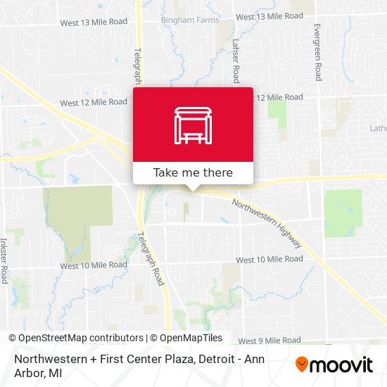 Mapa de Northwestern + First Center Plaza