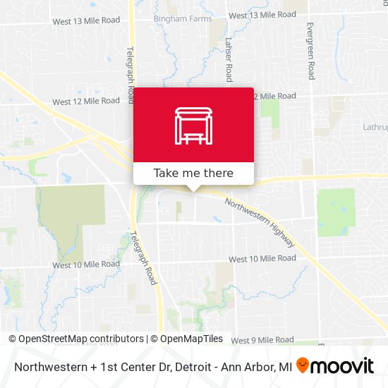 Mapa de Northwestern + 1st Center Dr