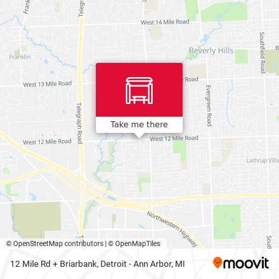 Mapa de 12 Mile Rd + Briarbank