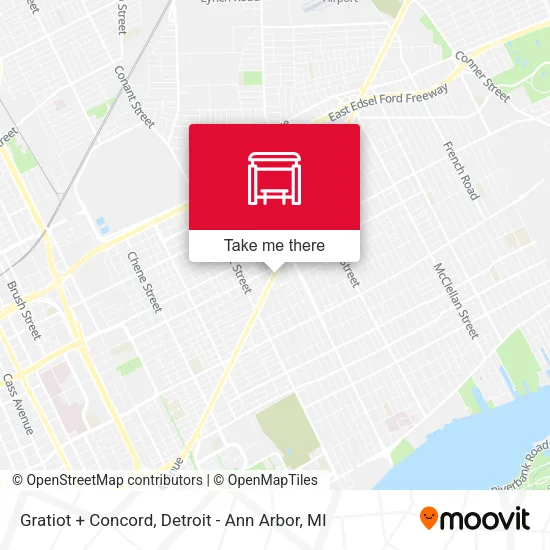 Gratiot + Concord map