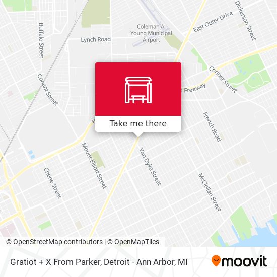 Gratiot + X From Parker map