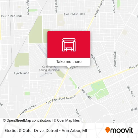 Gratiot + Outer Drive map