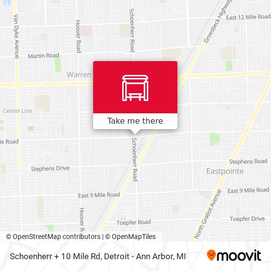 Schoenherr + 10 Mile Rd map