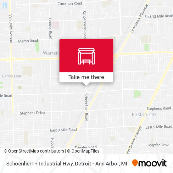 Schoenherr + Industrial Hwy map