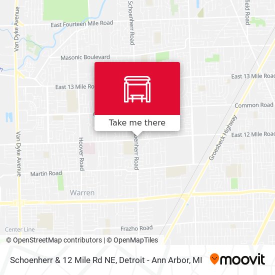 Mapa de Schoenherr & 12 Mile Rd NE