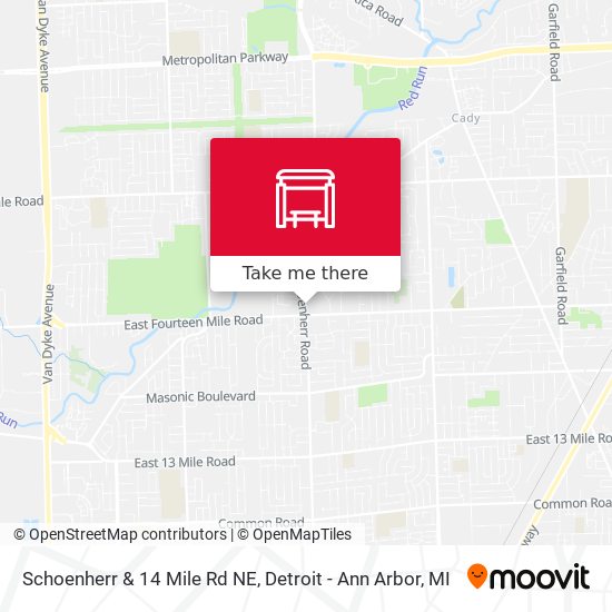 Mapa de Schoenherr & 14 Mile Rd NE
