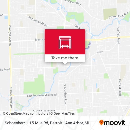Mapa de Schoenherr + 15 Mile Rd