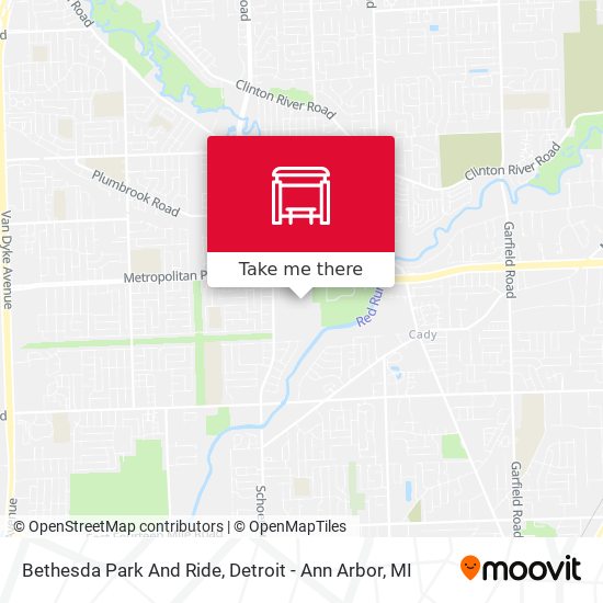 Bethesda Park And Ride map