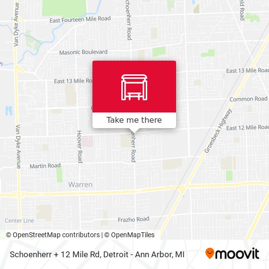 Mapa de Schoenherr + 12 Mile Rd