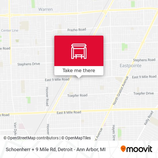 Schoenherr + 9 Mile Rd map