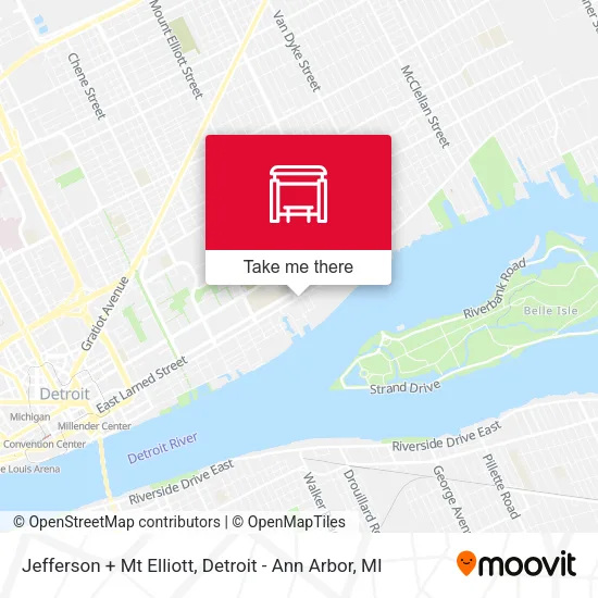 Jefferson + Mt Elliott map