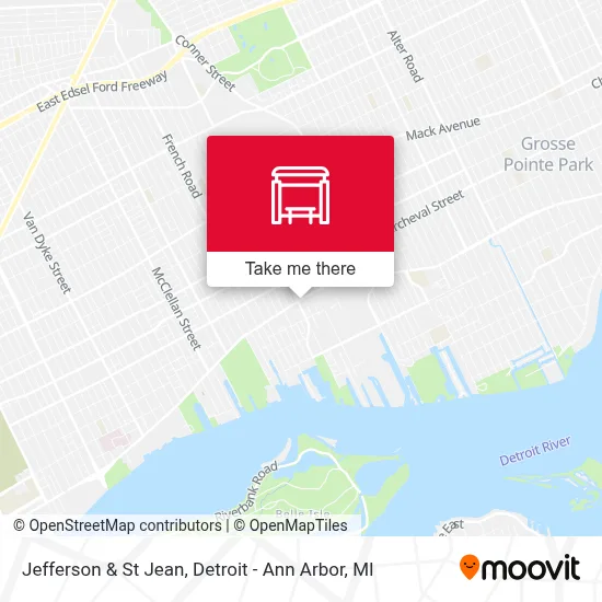 Jefferson & St Jean map