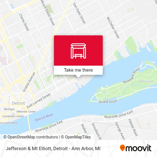 Jefferson & Mt Elliott map