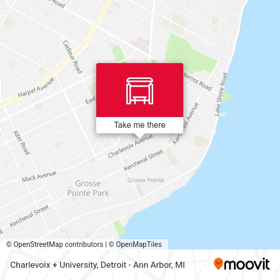 Charlevoix + University map