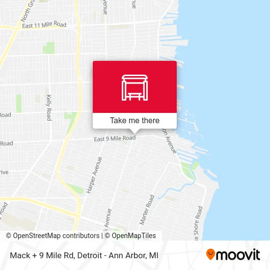 Mack + 9 Mile Rd map