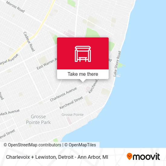 Charlevoix + Lewiston map