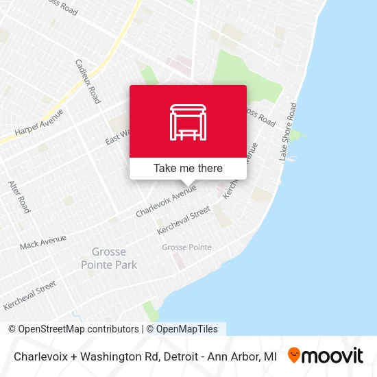 Charlevoix + Washington Rd map