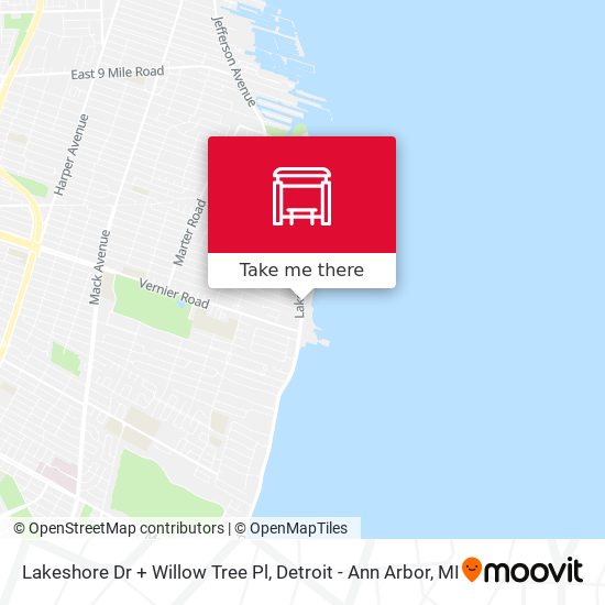 Lakeshore Dr + Willow Tree Pl map