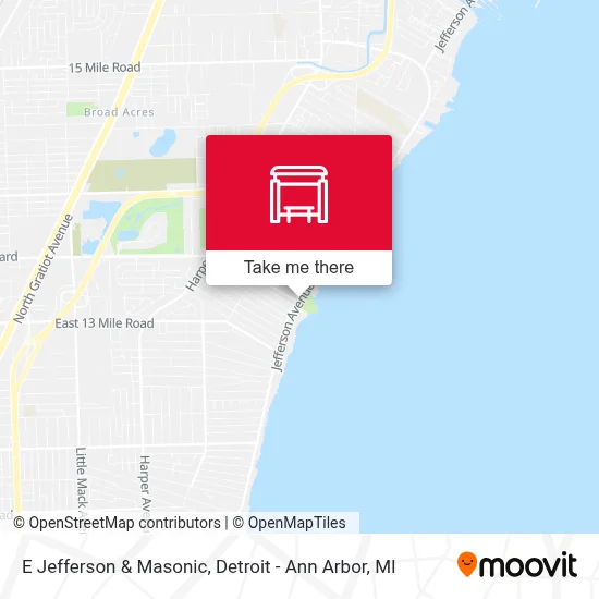 E Jefferson & Masonic map