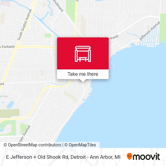 E Jefferson + Old Shook Rd map