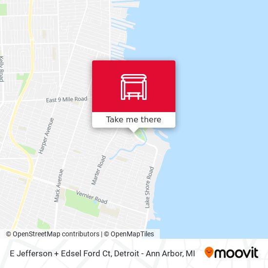 Mapa de E Jefferson + Edsel Ford Ct
