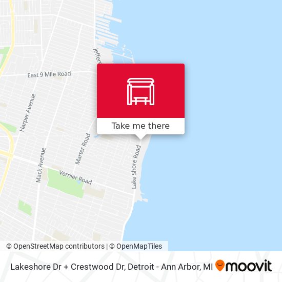 Lakeshore Dr + Crestwood Dr map
