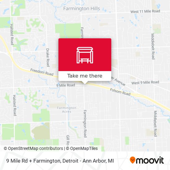 Mapa de 9 Mile Rd + Farmington