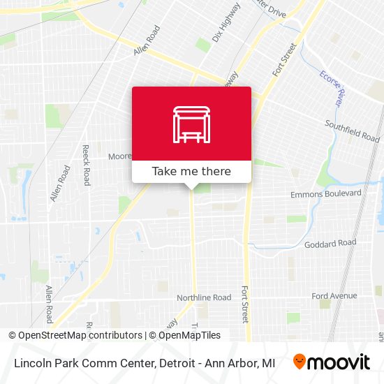 Mapa de Lincoln Park Comm Center