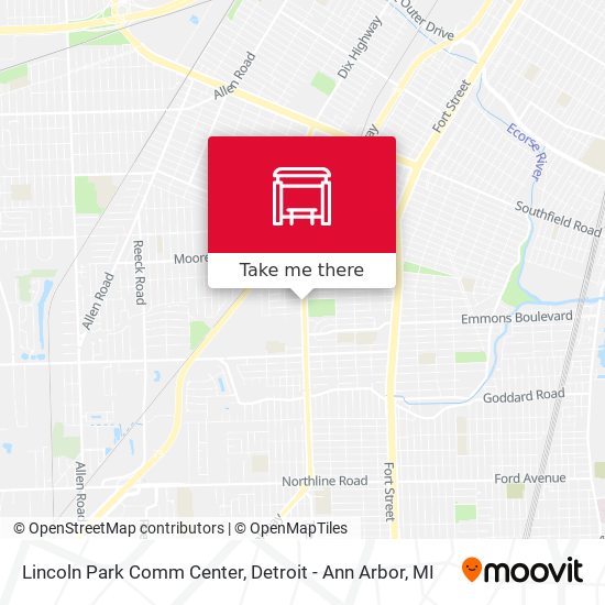 Lincoln Park Comm Center map