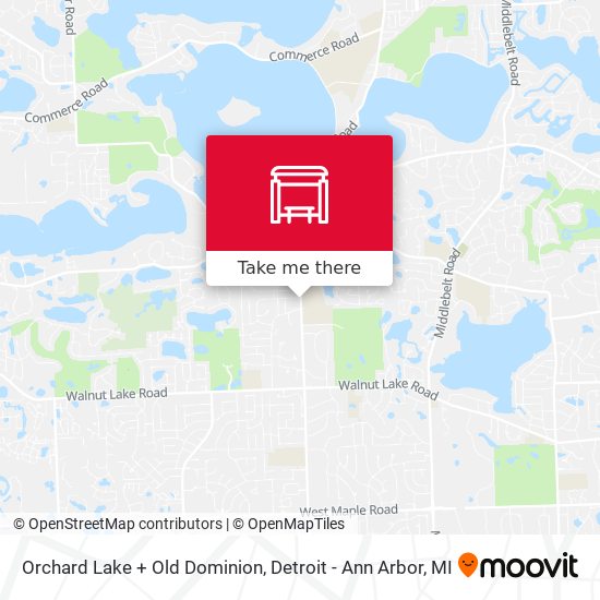 Orchard Lake + Old Dominion map