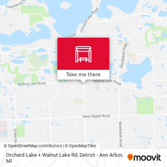 Mapa de Orchard Lake + Walnut Lake Rd