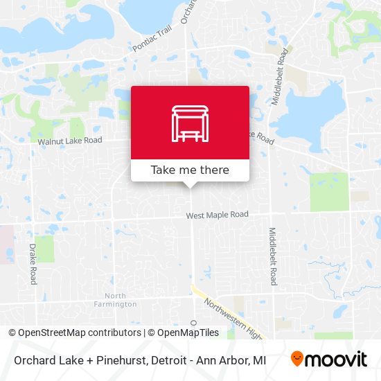 Mapa de Orchard Lake + Pinehurst