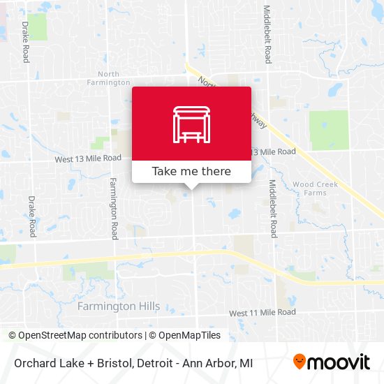 Orchard Lake + Bristol map