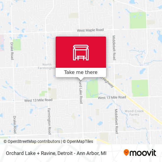 Mapa de Orchard Lake + Ravine