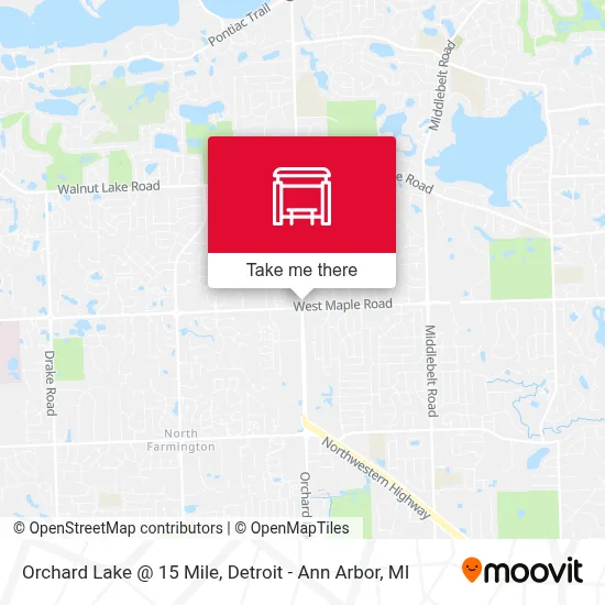Orchard Lake @ 15 Mile map