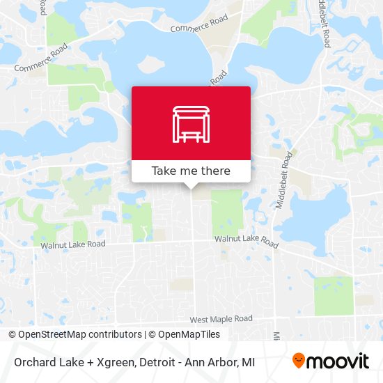 Mapa de Orchard Lake + Xgreen