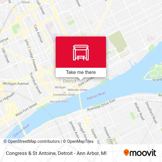 Congress & St Antoine map