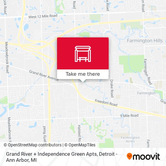 Grand River + Independence Green Apts map