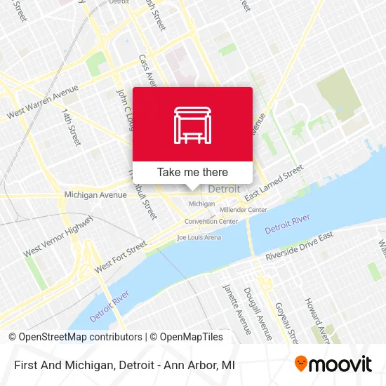 First And Michigan map