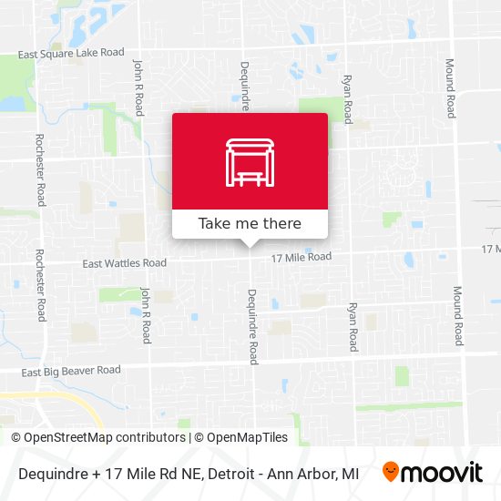 Mapa de Dequindre + 17 Mile Rd NE