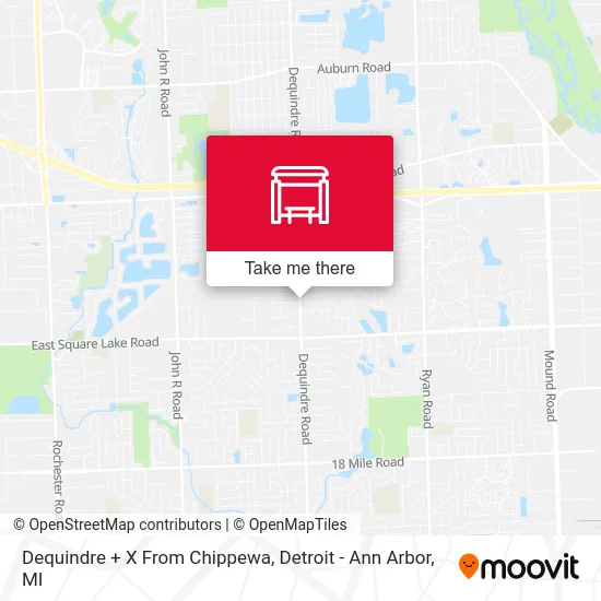 Dequindre + X From Chippewa map